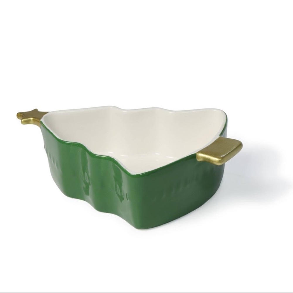 New! Ceramic Christmas Tree Shaped Green Bakeware by Target Bullseye Playground